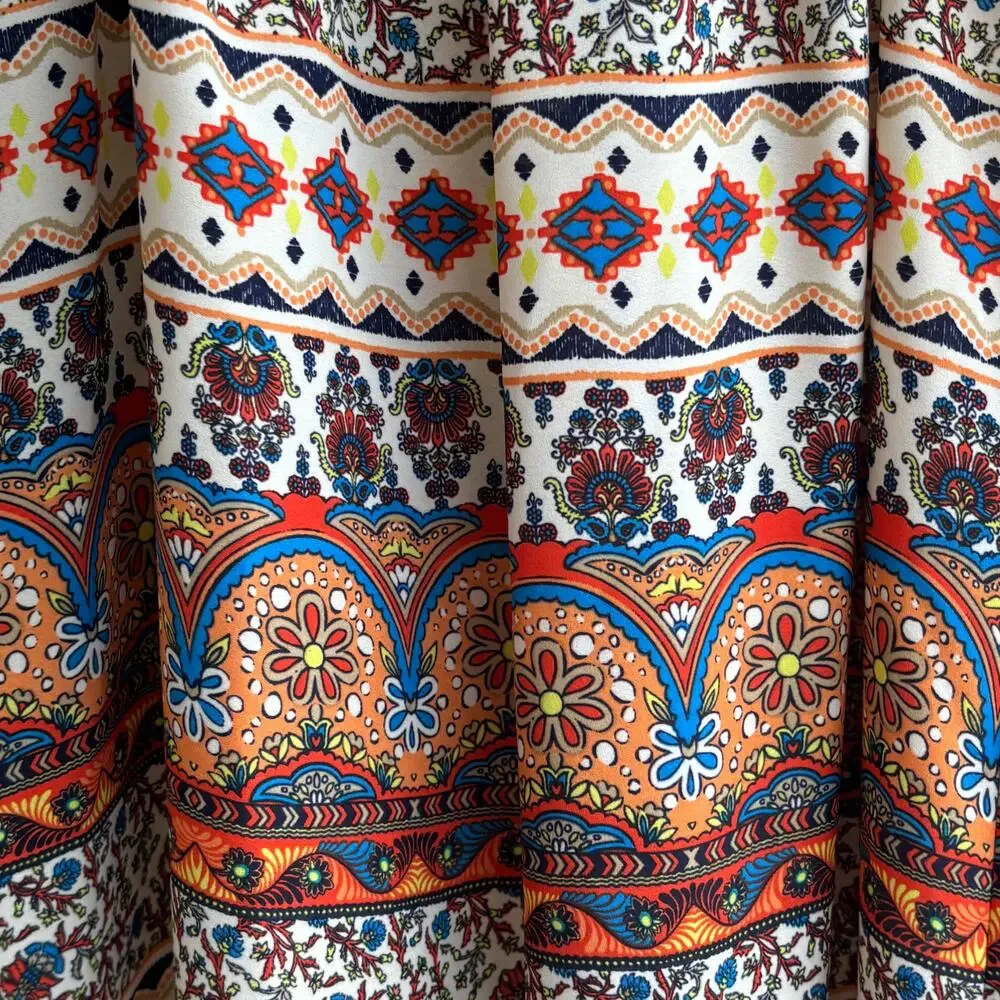 A. Byer Juniors Boho Medium Tribal Print Shift Dress